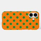 Groen op Sinaasappel Polka Dots Patroonontwerp Case-Mate iPhone Case (Achterkant (horizontaal))