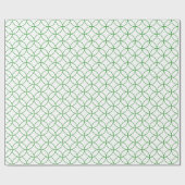 Groen op wit overlappende cirkels Verpakkend papie Cadeaupapier (Vlak)