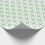 Groen op wit overlappende cirkels Verpakkend papie Cadeaupapier (Hoek)