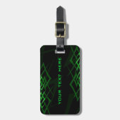 Groen op zwart "Thorn"-Bagagelabel Bagagelabel (Voorkant verticaal)