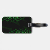 Groen op zwart "Thorn"-Bagagelabel Bagagelabel (Achterkant horizontaal)