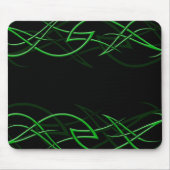 Groen op zwarte "Elegance" Mousepad Muismat (Voorkant)