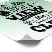 Groen opdrijven Glitter Inspirerend Citaat Poster (Hoek)