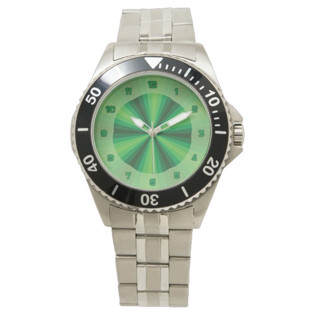 Groen optisch lichtsignaal horloge (Voorkant)