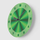 Groen optische illusie grote klok (Hoek)