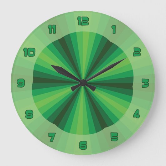 Groen optische illusie grote klok (Voorkant)