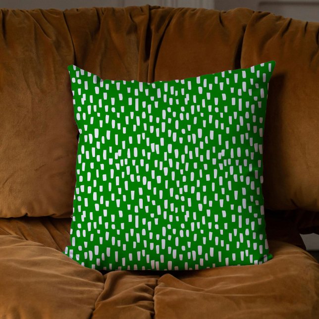 Groen, opvallend helder kussen (Green Dashingly Bright Throw Pillow)