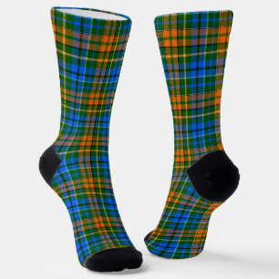 Groen Oranje Blauw Plaid Tartan Design  Sokken