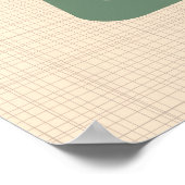 Groen, Oranje, bruin, middelmatig Abstract Poster (Hoek)