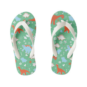 Groen Oranje Dinosaur Pattern Kinder Teenslippers