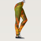 Groen Oranje en geel bladgroen 1 Leggings (Rechts)