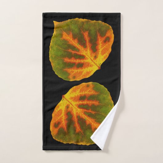 Groen Oranje en geel esdoorn Leaf #1 Bad Handdoek (Handdoek)