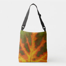 Groen Oranje en geel esdoorn Leaf #1 Crossbody Tas