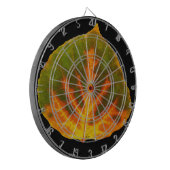 Groen Oranje en geel esdoorn Leaf #1 Dartbord (Voorkant Links)