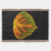 Groen Oranje en geel esdoorn Leaf #1 Deken (Voorkant)