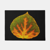 Groen Oranje en geel esdoorn Leaf #1 Deurmat (Voorkant)