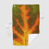 Groen Oranje en geel esdoorn Leaf #1 Golfhanddoek (Insitu)
