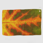 Groen Oranje en geel esdoorn Leaf #1 Golfhanddoek (Horizontaal)