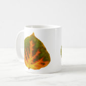 Groen Oranje en geel esdoorn Leaf #1 Koffiemok (Voorkant links)