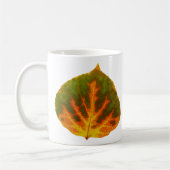 Groen Oranje en geel esdoorn Leaf #1 Koffiemok (Links)