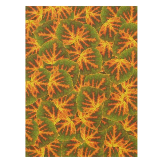 Groen Oranje en geel esdoorn Leaf #1 Tafelkleed (Voorkant)