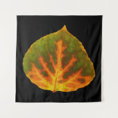 Groen Oranje en geel esdoorn Leaf #1 Wandkleed (Voorkant)