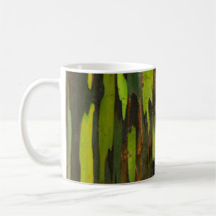 Groen, oranje en zwart abstract schilderen koffiemok