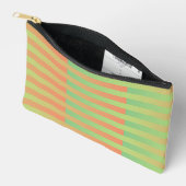 Groen Oranje Gestreepte Patroon Klein Etui (Open)