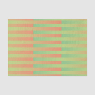 Groen Oranje Gestreepte Patroon Tissuepapier
