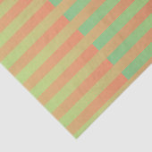 Groen Oranje Gestreepte Patroon Tissuepapier (Detail)