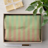 Groen Oranje Gestreepte Patroon Tissuepapier (Geschenk)