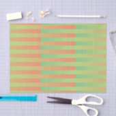 Groen Oranje Gestreepte Patroon Tissuepapier (Craft)