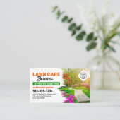 Groen & Oranje Grasverzorging Landschapsarchitectu Visitekaartje (Staand voorkant)