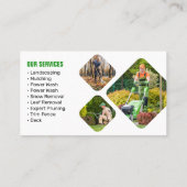 Groen & Oranje Grasverzorging Landschapsarchitectu Visitekaartje (Achterkant)