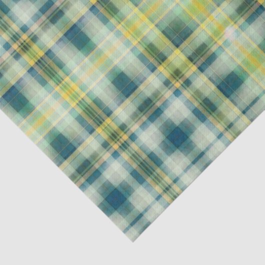 Groen oranje grijs, verstrooid patroon Tissuepapier (Detail)