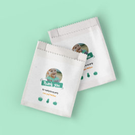 Groen & oranje Halloween verjaardagsfeestje bedank Bedankzakje