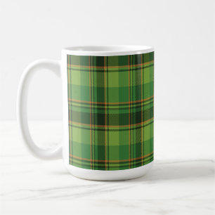 GROEN & ORANJE IERS PLAID PATROON KOFFIEMOK