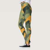Groen & Oranje leger Camo Camouflage Leggings (Links)