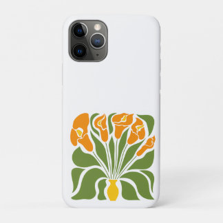 Groen & Oranje Modern Abstract Bloemmotief Case-Mate iPhone Case