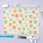 Groen Oranje Rode Stippen Tissuepapier (Craft)