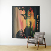  groen Oranje rood landschap Zonsondergang Wandkleed (In situ)