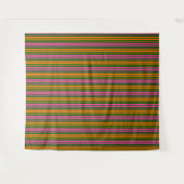 Groen Oranje Roze Verticale Strepen Design Wandkleed (Voorkant (horizontaal))