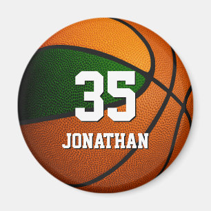 groen oranje team kleuren jongens basketbal magneet