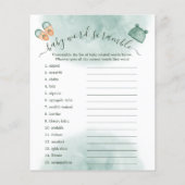 GROEN & ORANJE WATERVERF BABY SHOWER SPEL (Achterkant)