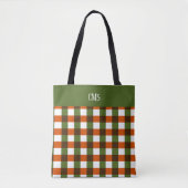 Groen, Oranje, wit speldenmonogram Tas (Voorkant)