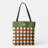 Groen, Oranje, wit speldenmonogram Tas (Achterkant)