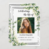 Groen Orde van de Levensduur Celebratieprogramma Programmakaart (Voorkant / Achterkant)