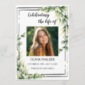 Groen Orde van de Levensduur Celebratieprogramma Programmakaart (Voorkant)