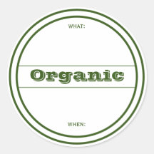 Groen organisch gedecated Home Canning Sticker Lab