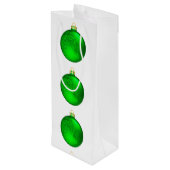 Groen Ornament Gift Bag Wijn Cadeautas (Achterkant Gekanteld)
